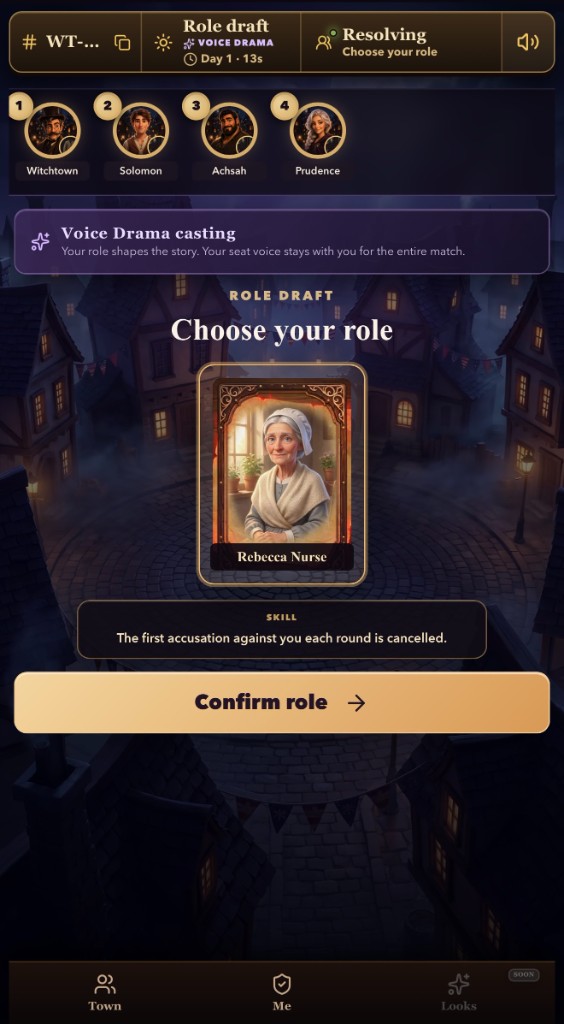 Role draft — your seat voice stays for the entire match